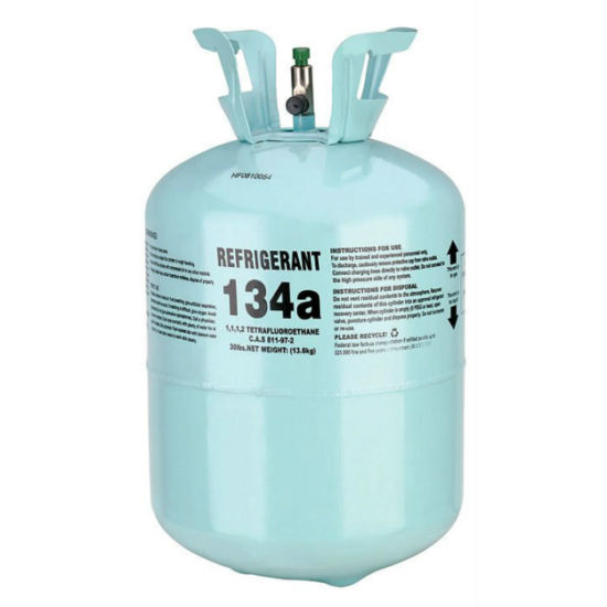 Gas recargable del cilindro R134A del Ce 12kg, gas refrigerante del 99,9% R134A