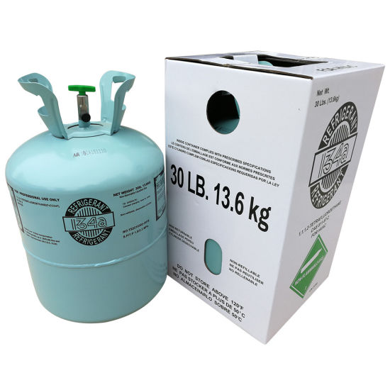 Venta de fábrica de alta pureza 13,6 kg de gas refrigerante Freón R134A