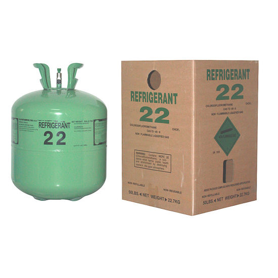 13,6 kg Cilindro desechable Gas refrigerante R22 Freón R22