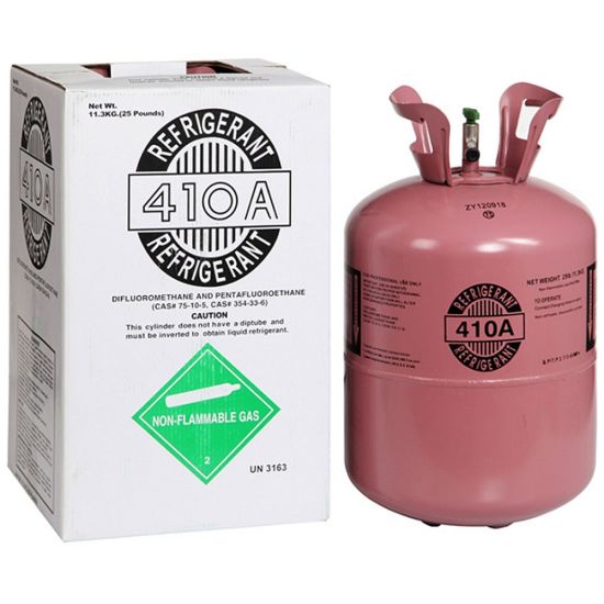 Freón de alta pureza R600A R404A R507 R407c R290 R22 R134A R410A Gas refrigerante