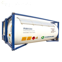 Paquete de tanque ISO R290 Gas refrigerante propano
