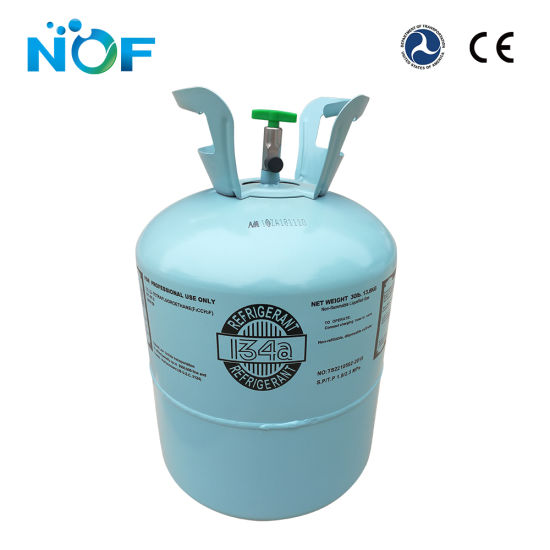 Gas refrigerante R134A del cilindro disponible de la pureza elevada 13.6kg