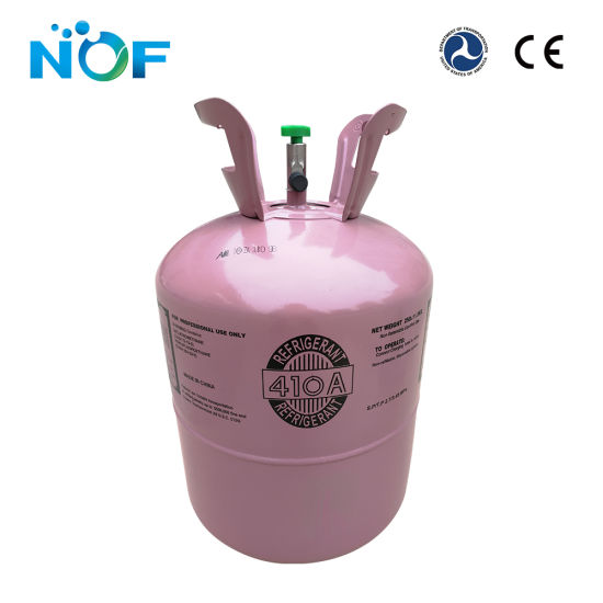 Refrigerante R410A de gas mixto empaquetado en un cilindro recargable de 10 kg