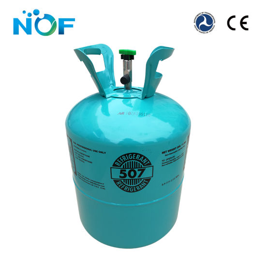 Freón de gas refrigerante R507 mezclado en un cilindro desechable de 11,3 kg