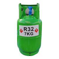 99.9% Pureza 9kg o 7KG Cilindro recargable Gas R32 Refrigerante