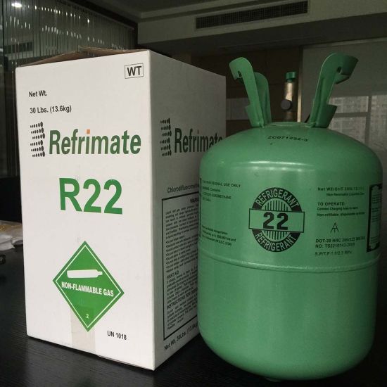 13,6 kg Cilindro desechable Gas refrigerante R22 Freón R22