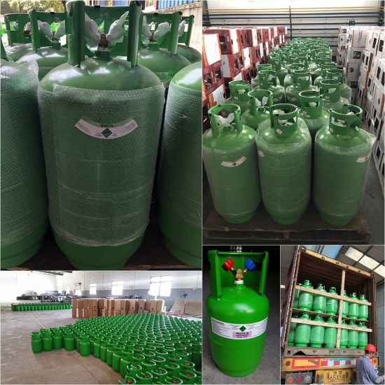 Refrigerante Freon R134A Gas refrigerante en cilindro recargable CE de 12 kg